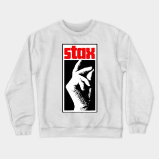 Stax Hand Finger White Crewneck Sweatshirt